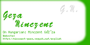 geza minczent business card